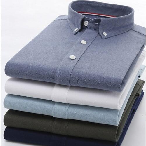 Spring autumn shirt men 2020 Solid casual shirts business shirts men fashion long sleeve shirts high quality brand mens shirt