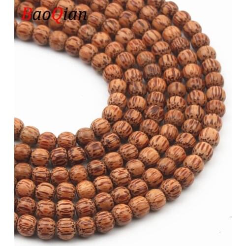Natural 9mm Coconut Shell Wooden Beads For Jewelry Making Wooden Spacer Loose Beaded Bracelet DIY
