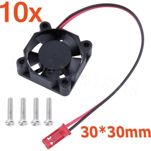 Wholesale 10Pcs/Lot High Speed Cooling Fan 30x30mm for Motor Heat Sink Brushless Fan DC 5V 0.15A For RC model car
