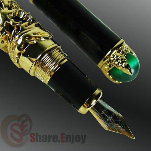 FOUNTAIN PEN FINE 18KGP NIB JINHAO GOLDEN DRAGON KING PLAY PEARL BLACK / WHITE / GREY/ FOR CHOICE OFFICE BUSINESS BEST GIFT