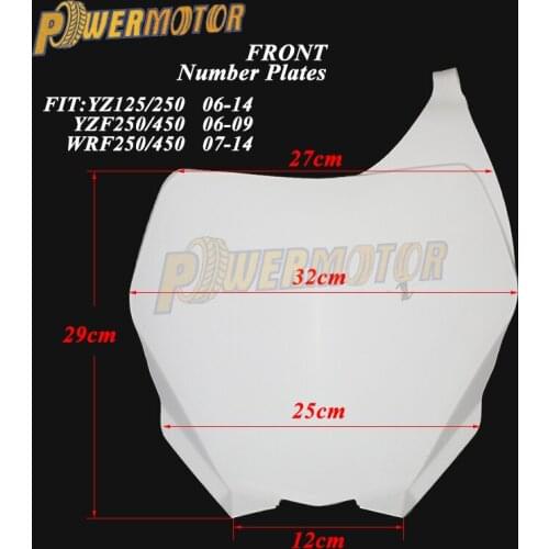 Motorcycle Plastic fairing Front Number Plates name panel For YZ125 YZ250 06-14 YZ250F YZ450F 06-19 WR250F WR450F 07-14Off Road