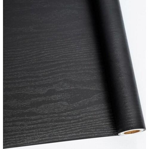10M Black Red wood grain Thicken wallpaper film furniture kitchen cabinet PVC self-adhesive stickers kitchen vinyl wallpaper