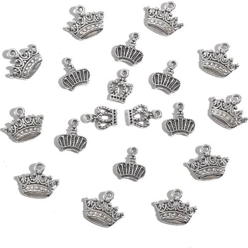 20-50Pcs Alloy Crown Charm for DIY Necklace Earrings Handmade Jewelry Findings Making Accessories
