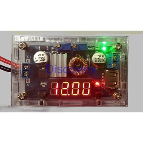 With Housing 5A Constant Voltage Constant Current Step-down Module with Voltage Current Power Display LED Drive Lithium Battery