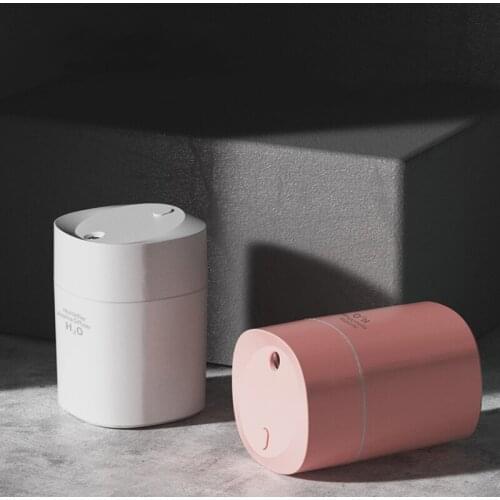 Portable Mini Ultrasonic Air Humidifier Spray 220ML Dual Modes Oil Aroma Diffuser Auto Car Air Purifier Freshener LED Light Home