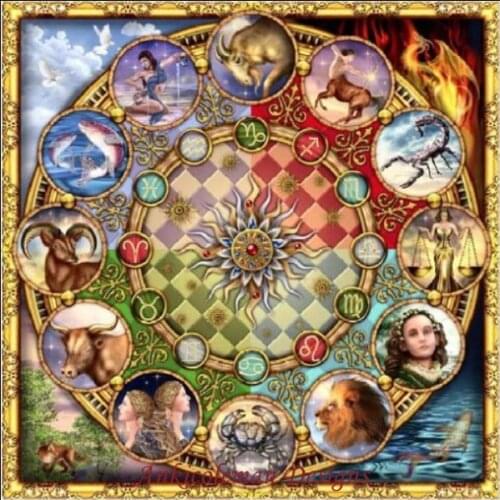 Needlework for embroidery DIY DMC High Quality - Counted Cross Stitch Kits 14 ct Oil painting - The Twelve Constellations