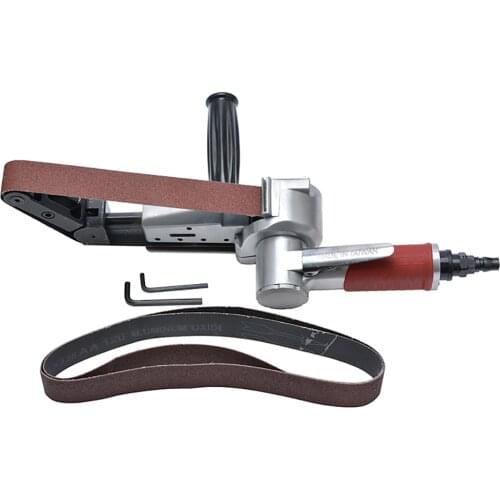 Pneumatic Round Tube Grinding Machine 30x540MM Abrasive Belt Polishing Machine Air Sander Grinder Industrial Metal Polisher