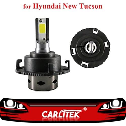 CARLitek for Hyundai New Tucson H7 12000LM Led Car Headlight Bulb with Special Socket 6000K Mini Size Car Lights 12V