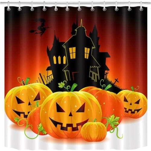 Halloween Party Cosplay Print Waterproof Shower Curtain Boho Decoration Home Decor Psychedelic Macrame Hippie Hanging Curtain