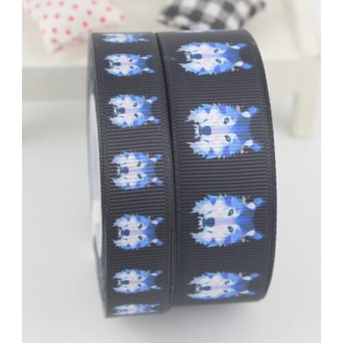 Wolf black grosgrain ribbon headwear hair bow diy party decoration 9mm 16mm 22mm 25mm 38mm 57mm 75mm