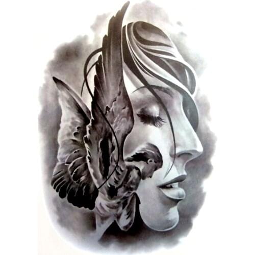 5pcs Angel Waterproof Temporary Tattoos men high quality Beauty woman Fake Tattoo body art flash tattoos tatouage tatoo makeup