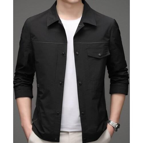 High Quality Solid Color Jacket for Men 2021 Autumn Casual Slim Trench Coat Jackets Tops Steetwear Outwear Windbreaker Erkekler