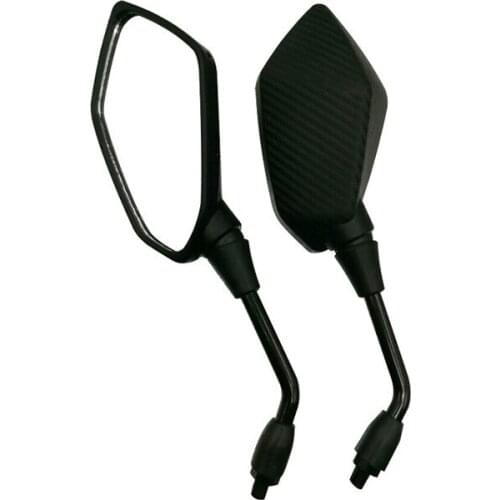 2Pcs/Pair Motorcycle Mirror Scooter E-Bike Rearview Mirrors Electrombile Back Side Convex Mirror 8mm 10mm Carbon Fiber