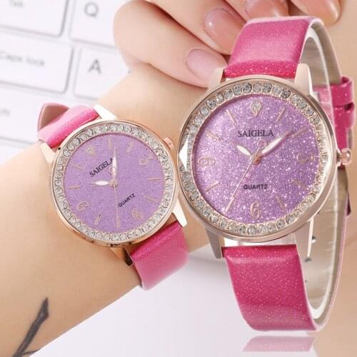 Women Watch Luxury Starry Sky Golden Rhinestone Watches Ladies Casual Leather Band Quartz Wristwatch Female Clock zegarek damski