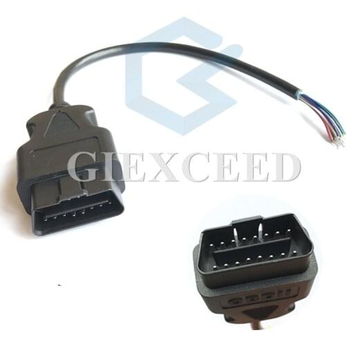 16 Pin OBD2 OBD-II J1962M Male Auto Car Accessories Diagnostic Extension Socket Connector With Cable Wiring Harness