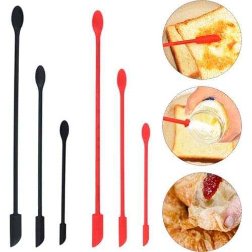 3Pcs/Set Flexible Creative Mini Silicone Spatula Set Jam Spatula Cooking Spatula Cake Cream Spatula Brushes Kitchen Baking Tool