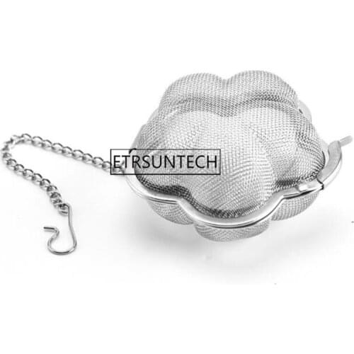 50pcs Stainless Steel Tea Strainer Flower Shape Tea Filter Diffuser Home Office Teaware Accessories