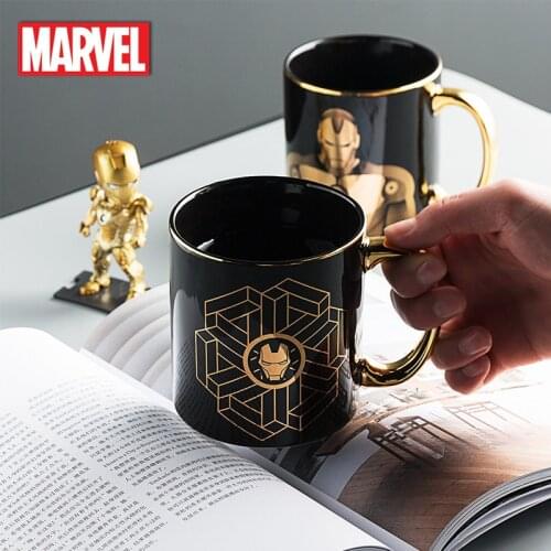 500ml Disney Marvel Ironman Cartoon Water Cup Coffee Milk Tea Breakfast Ceramic Mug Home Office Collection Cups Festival Gifts