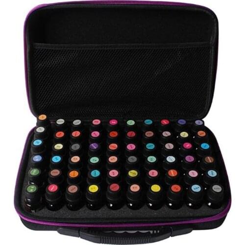 60 Bottles Essential Oil Case 10ml/15ml Essential Oil Collecting Bags Travel Portable Carrying Cases Nail Polish Storage Bag