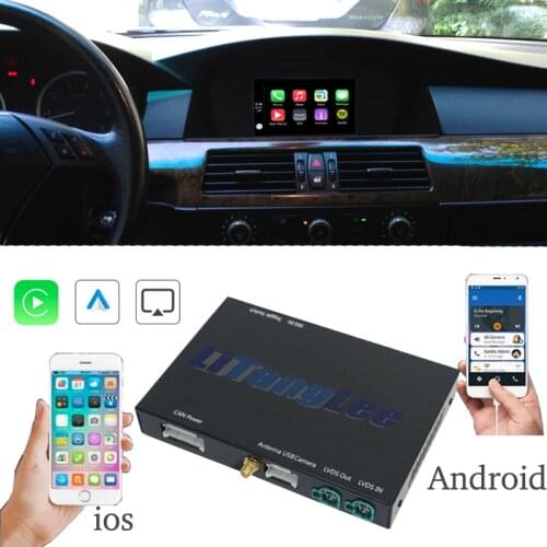 For BMW 5 M5 E60 E61 CIC 2008~2010 Car Camera Carplay Decoder Adapter Mirror Link Display Android Auto Play 360 BirdView
