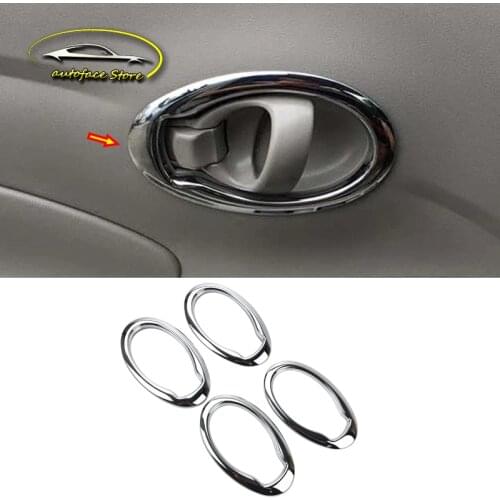 ABS Chrome car accessories styling for Nissan Sunny 2011-2016 Car inner door Bowl protector frame Cover Trim