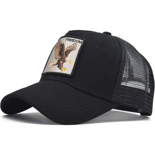 Summer Fashion Animals Embroidery Baseball Caps Men Women Snapback Hip Hop Hat Breathable Mesh Sun Cap