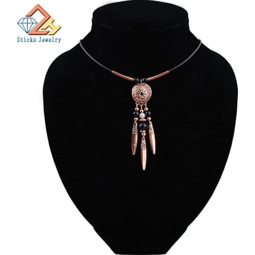 Bohemian Ethnic Style Necklace Pendant Retro Vintage Fashion Accessories African Beads Jewelry