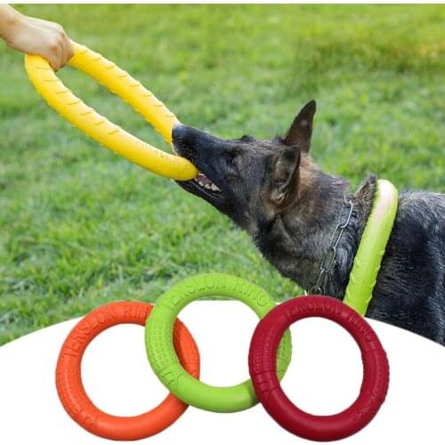 Pet Flying Discs Dog Training Ring Puller Resistant Bite Floating dog toys Interactive Game Playing Products Supply