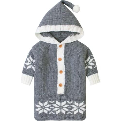 Cute Baby Christmas Style Knit Swaddling 35*80cm