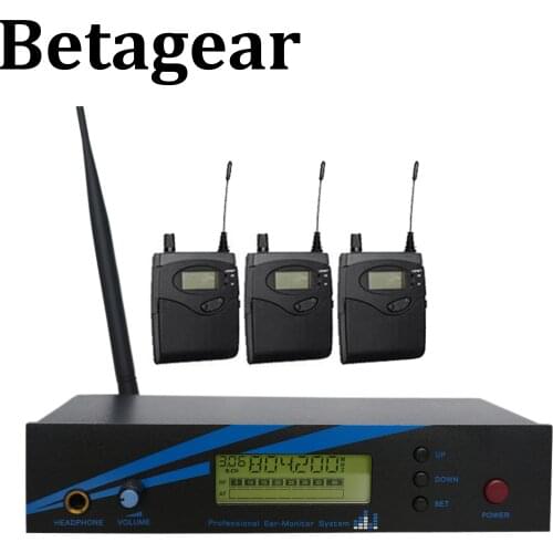 Betagear mono in ear monitor wireless system BK500 single channel 798-830MHz 3 receiver professional performance audio stage