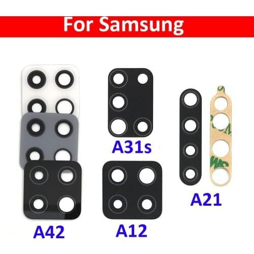 2Pcs/Lot, Rear Back Camera Glass Lens Cover For Samsung A12 A21 A31S A42 With Adhesive Sticker