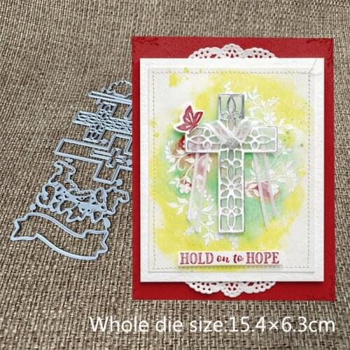 New Design Craft Metal Cutting Dies cut die 7pcs lace cross pray Scrapbooking Album DIY Paper Card Craft Embossing Die Cuts