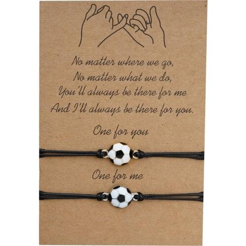 Gift For Boyfriend Girlfriend Present Small Love Gift football Bracelets Anniversary Present Valentines Day Gift