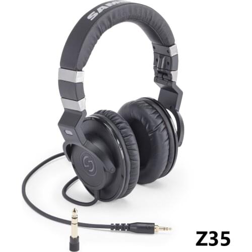 Samson Z35 Professional Closed-Back Studio Headphone High-Protein Leather Comfortable Over-ear Studio Monitor Headphones