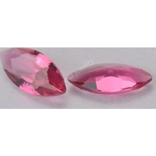 Sale 1.5x3~8x16mm 5A 3# Light Rose Red Color Synthetic Gemstone Marquise Shape Brilliant Cut Loose Glass Beads Stone For Jewelry