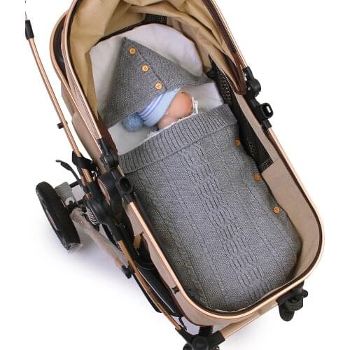 Warm Baby Swaddles Soft Newborn Blankets Infant Sleepsack Knit Photography Swaddling Blanket Winter Kid Stroller Sleeping Bag