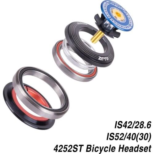 Bicycle Headset 42mm 52mm CNC 1 1/8"-1 1/2" MTB Bearing Straight Tapered Tube Fork IS42 IS52 Steer Column Integrated System