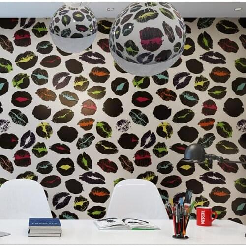 Sexy Lady LIP Mouse Kiss Vinyl 3D Wallpaper Rolls for Wedding Room 3d Wall paper Roll 3d Wallcoverings