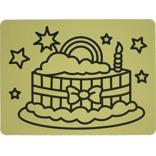 A5 size yellow sticker cards for Sand art, magic sand art kids toys