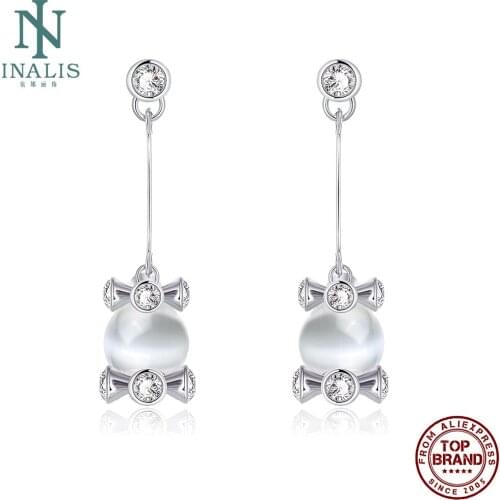 INALIS Geometric Drop Earrings For Women Romantic Czech Drill Female Earring Anniversary Fashion Jewelry Gift Free Shipping