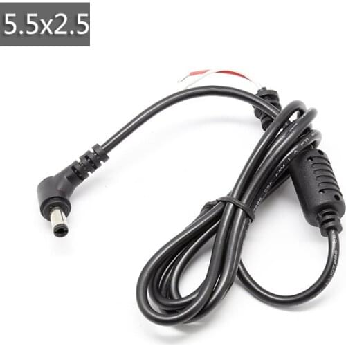 1PCS 1.2m DC 5.5 x 2.5 5.5*2.5mm Power Supply Plug Connector With Cord / Cable For Toshiba Asus Lenovo Laptop Adapter