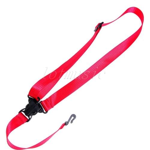 1Pcs Adjustable Nylon Classical Ukulele Snap-on Strap-Red