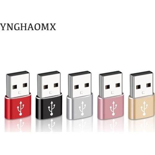 200pcs/lot USB To Type-c Converter Adapter USB 2.0 Adapter Plug Portable Mini Computer Phone Adapter Mobile Phone Converters