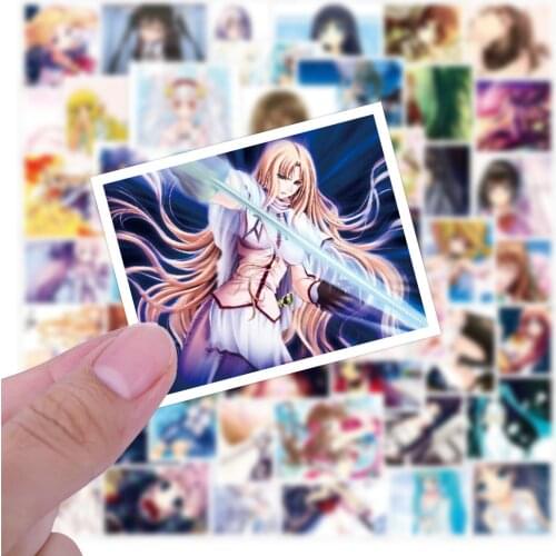 50Pcs New Cartoon Beautiful Girl Anime Stickers Laptop Guitar Motorcycle Luggage Skateboard Bicycle Waterproof Sticker Kids Toys