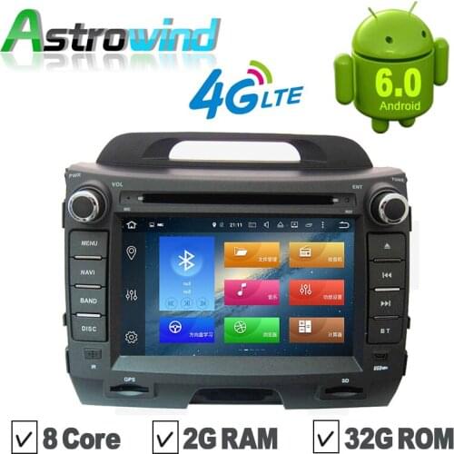 8 Core,2G RAM,Android 6.0 Car GPS Navigation Stereo Media Radio Autoradio Video Audio System Headunit For Kia Sportage R