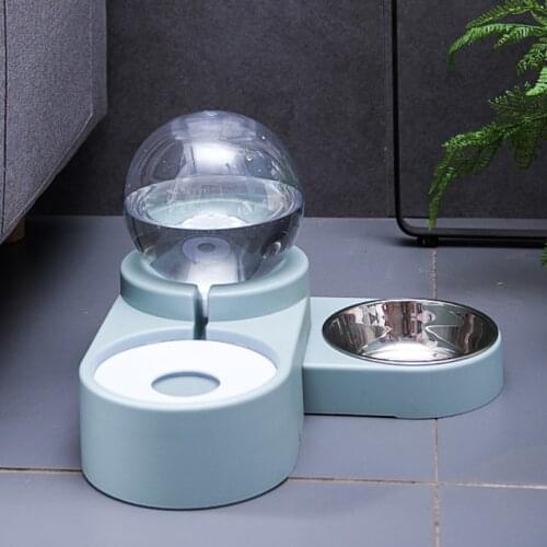 Pet Dog Cat Bowl Fountain Automatic Food Water Feeder Container Dispenser For Dogs Cats Drinking High Quality Pet Products 2020