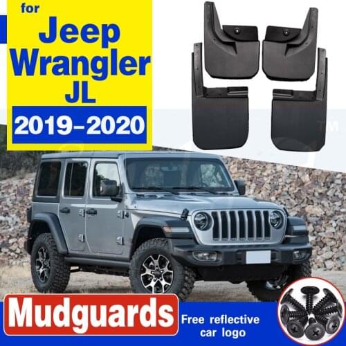Car Mudguards for Jeep Wrangler JL 2018-2020 Car Fender Mudflaps Front Rear Splash Guards Mud Flaps Soft plastic Accessories