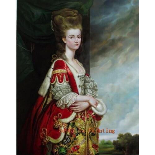 Free shipping elegant court woman figure oil painting on canvas classical canvas prints home wall art decoration picture