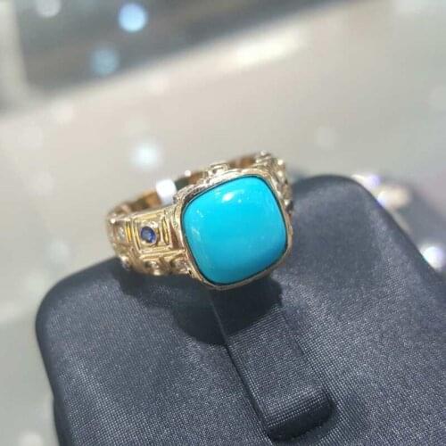 18K Gold Turquoise Ring