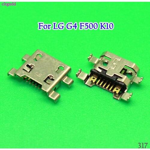 Cltgxdd 10PCS/Lot Micro USB Charge Port Socket Jack Dock Plug For LG G4 F500 H815 For LG V10 K10 K420 K428 Charging Connector